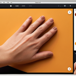 **

"A designer's hands gently interacting with a digital interface, surrounded by warm, inviting colors. The scene emphasizes empathy and understanding user needs, perhaps showcasing user research notes or personas. Focus on a welcoming and human-centered approach to design."

**